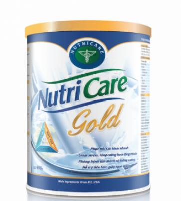SỮA NUTRICARE GOLD 400g tặng 3 khẩu trang vải kháng khuẩn 2 lớp & ly thủy tinh NutriCare