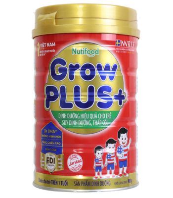 Sản phẩm dinh dưỡng GrowPLUS+ - Dinh dưỡng hiệu quả cho trẻ Suy dinh dưỡng, thấp còi, lon 900 gram