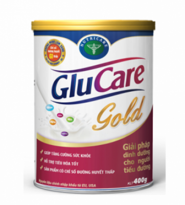 SỮA GLUCARE GOLD 400g tặng 3 khẩu trang vải kháng khuẩn 2 lớp & ly thủy tinh NutriCare