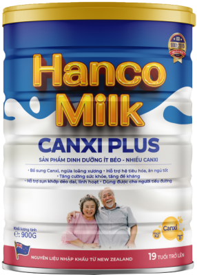 Hancomilk Canxi Plus 900 gram - Bổ sung canxi ít béo, phòng chống loãng xương 