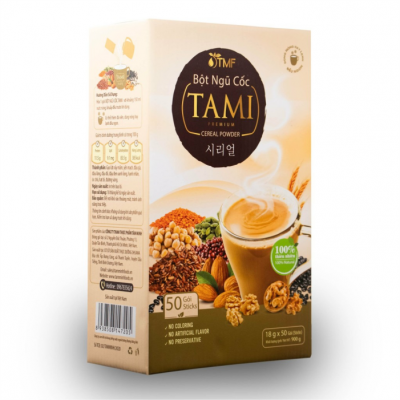 Bột ngũ cốc TAMI Tâm Minh hộp 50 gói (900g)- [Ngon bổ dưỡng cho sức khỏe mỗi ngày]