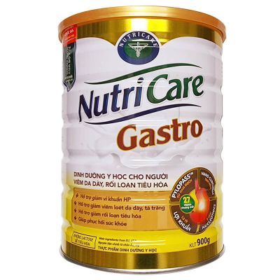 SỮA NUTRICARE GASTRO 900g - Dinh dưỡng cho người bệnh dạ dày, rối loạn tiêu hóa 