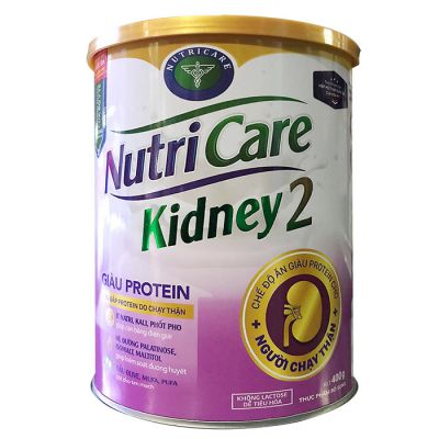  SỮA NUTRICARE KIDNEY 2  400g tặng 3 khẩu trang vải kháng khuẩn 2 lớp & ly thủy tinh NutriCare